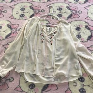 Forever 21 Sheer Boho Blouse
